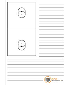 Korfbal notitieblok op A4 formaat